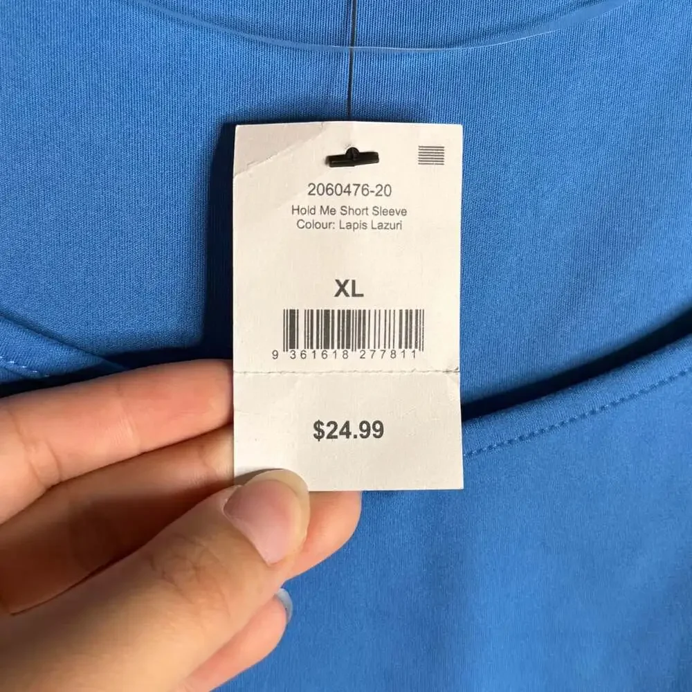 Cotton On Hold Me Tee Size XL Blue Scoop Neck Short Sleeve